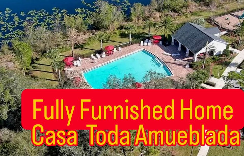 Home is Beautiful and Fully Furnished! Ready to Move-In with Community Pool, Volleyball Court, Playground, Nature Trails, Close to Disney and much more!