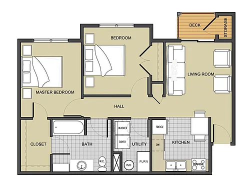 Floor plan 2BEDCON