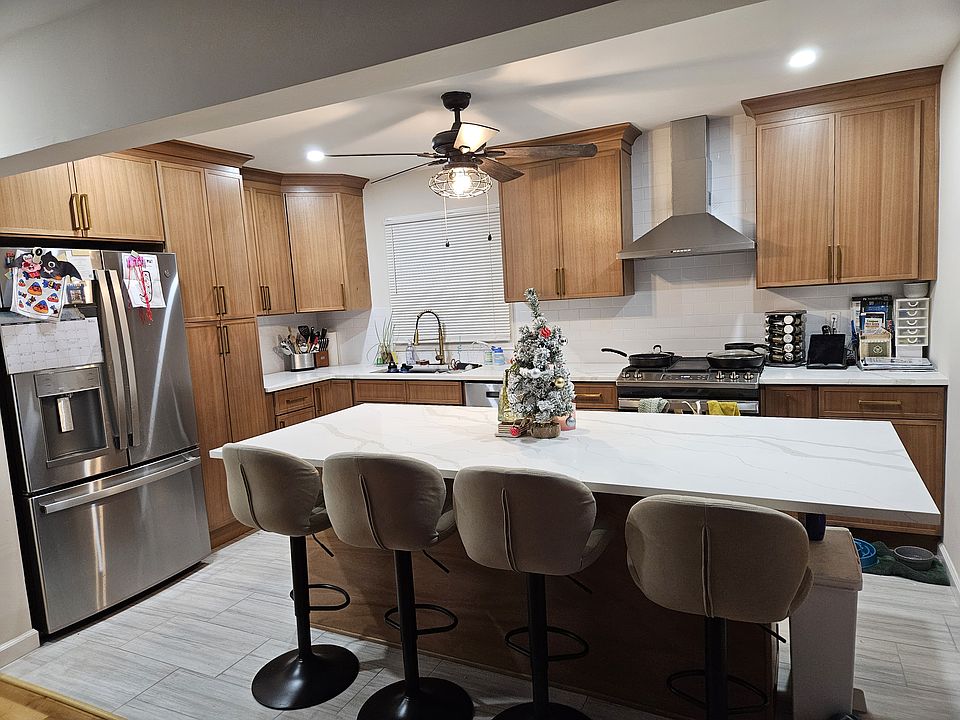 New kitchen with stainless steel appliances