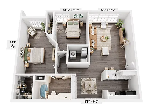Floor plan The CoCo Plum Renovated