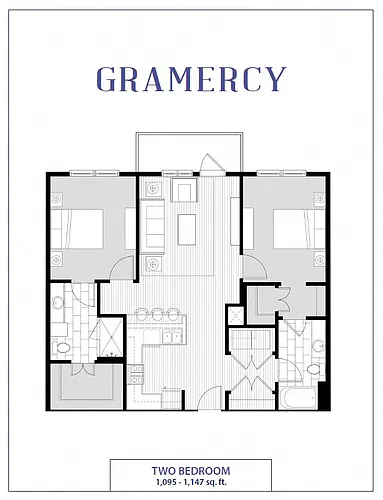 Floor plan Gramercy - 2x2