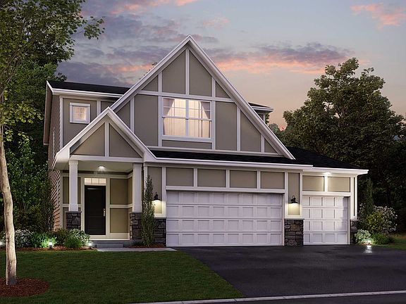 Harper 3-Car Elevation E - Optional Stone