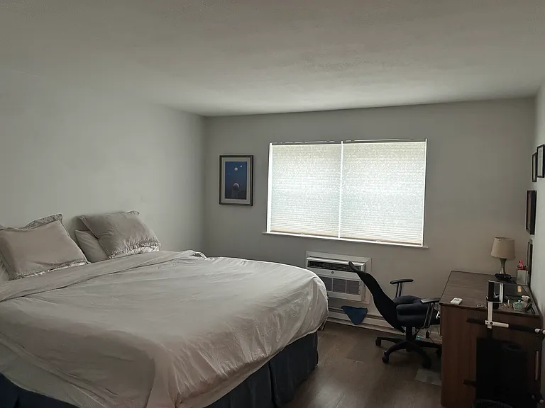 large bedroom with double window east facing