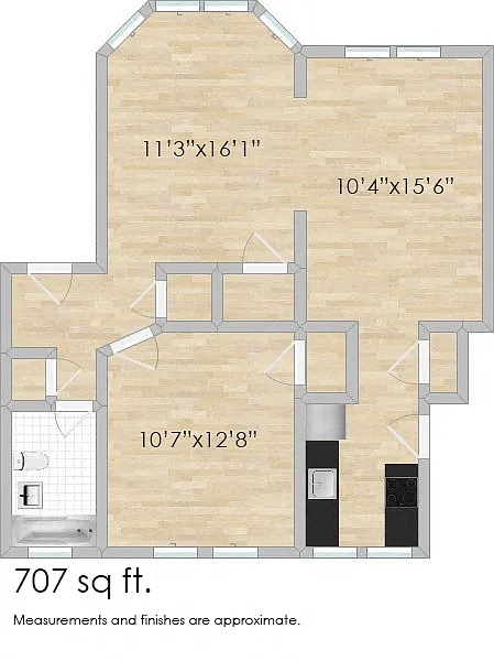 Floor plan 415B S. Taylor W