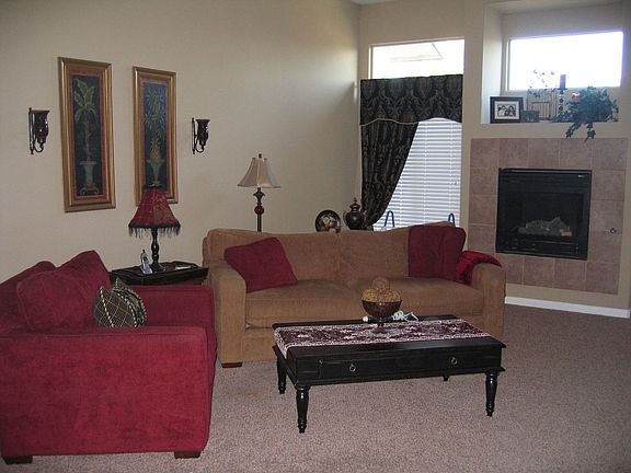 Living Room w/ 12' Ceilings