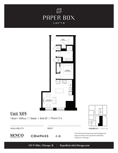 Floor plan 1 Bed and Office - 05 Plan