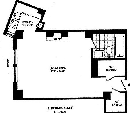 1st image of 2 Horatio St APT 17F