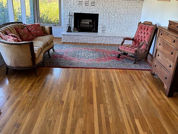 Living room and fireplace