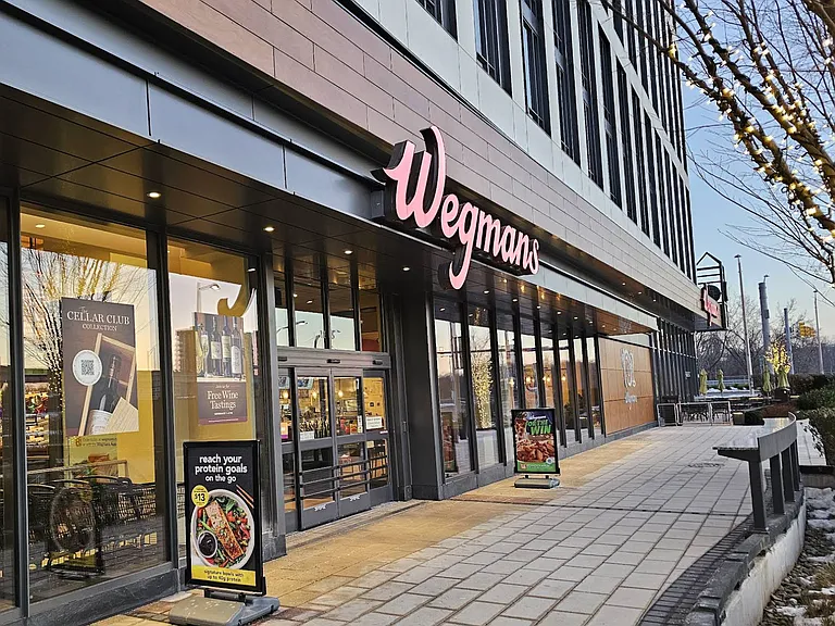 Next to Wegman's grocery store