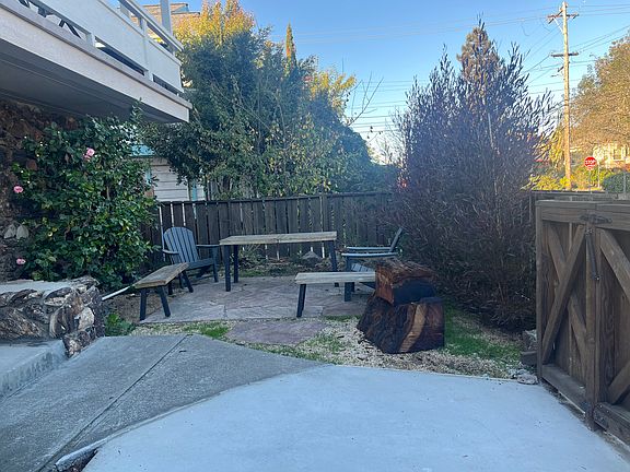 front yard patio area