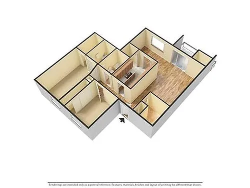 Floor plan 2 Bed 2 Bath