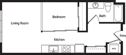Floor plan Urban One Bedroom B