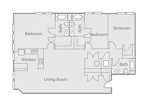 Floor plan C2 - C2A
