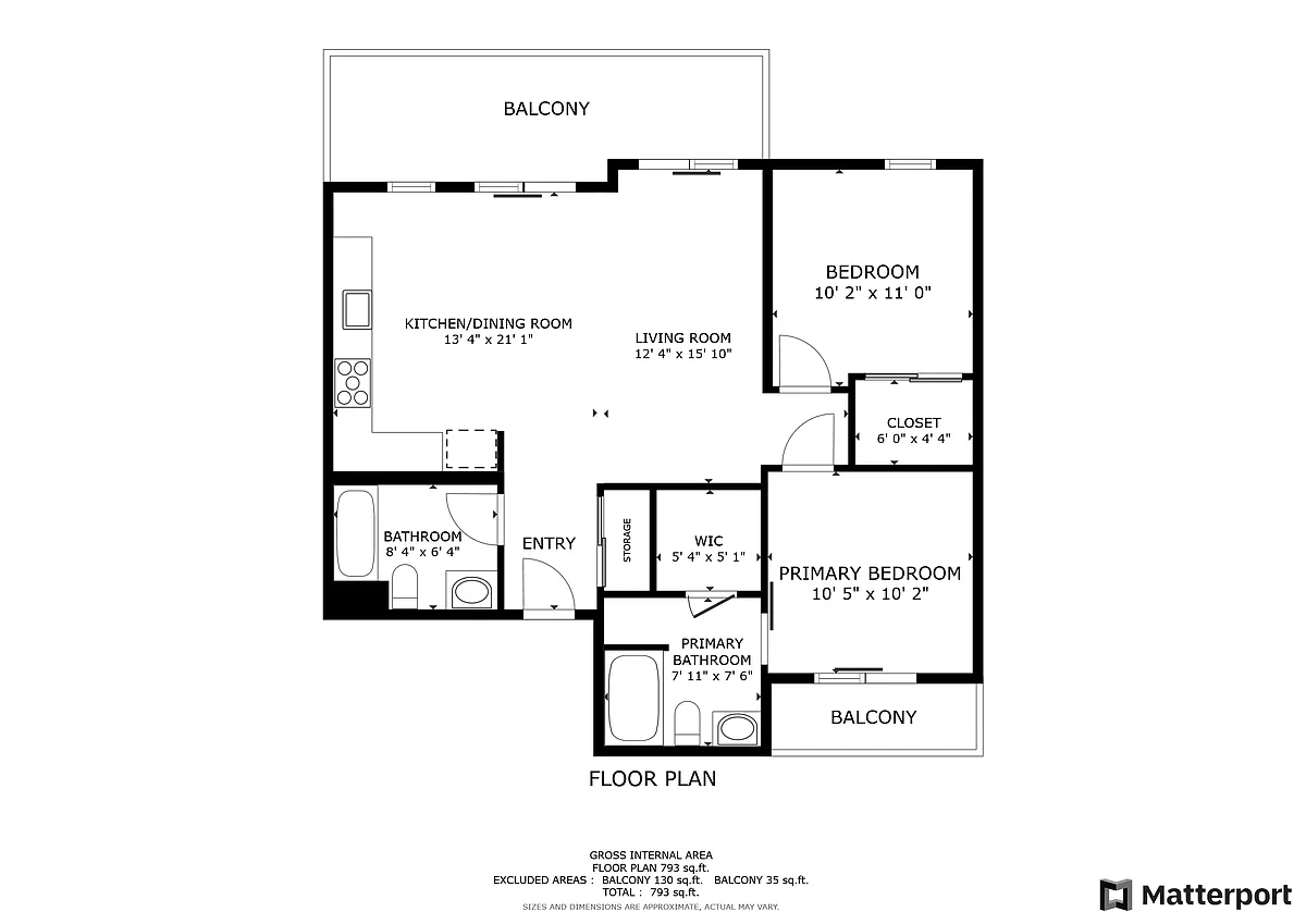 Floor plan 2 bed 225