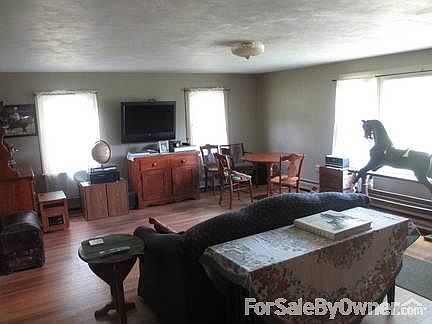 Living room with hardwood flooring
