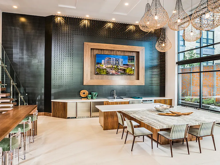 Convenient Entertainment Kitchen and Dining Area in Our Clubhouse