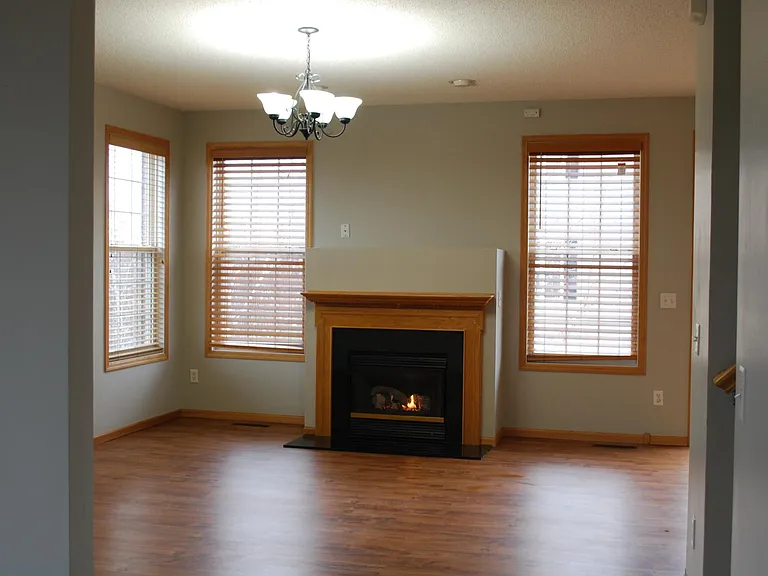 Large eat-in kitchen with fireplace