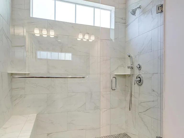 Shower in primary bathroom.