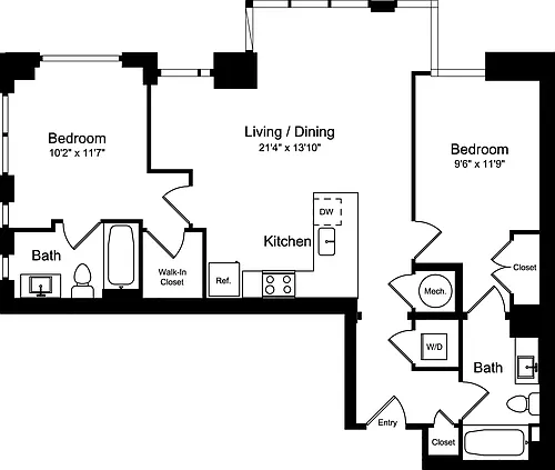 Floor plan 2B