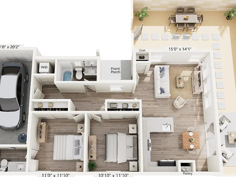Sunella | 2x2 | 1000 sf Sunella | 2x2 | 1000 sf
