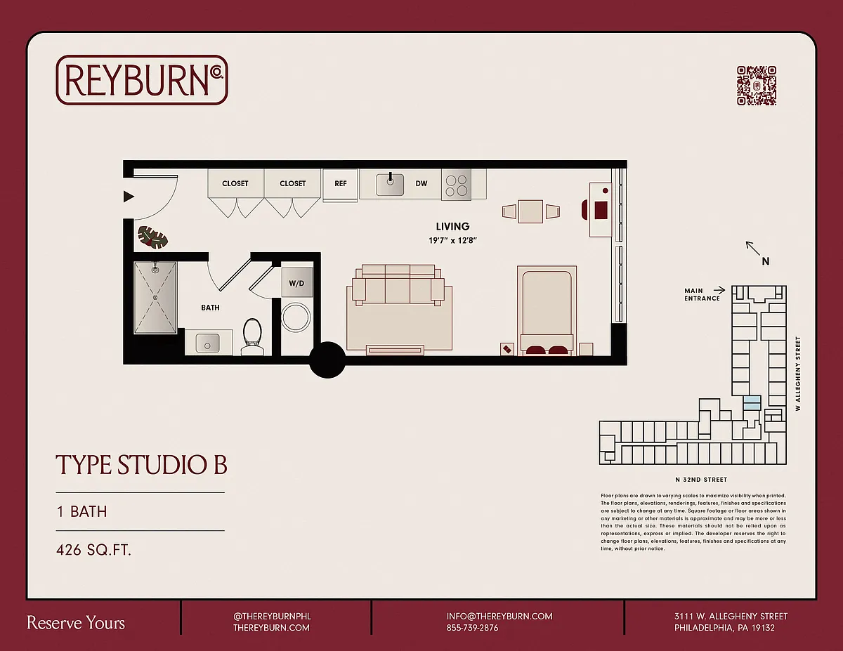 Floor plan Studio Type B
