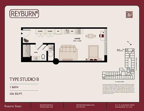 Floor plan Studio Type B