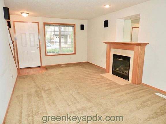 Living room with gas fireplace