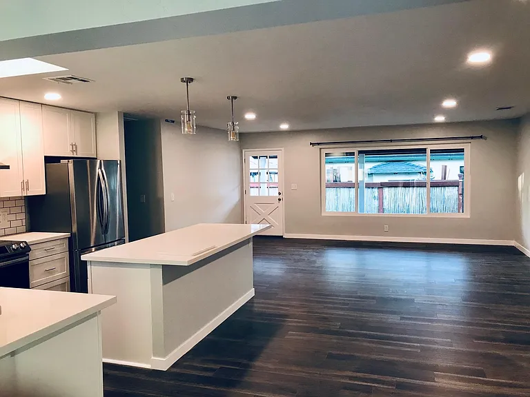 Kitchen Looking into Living Room