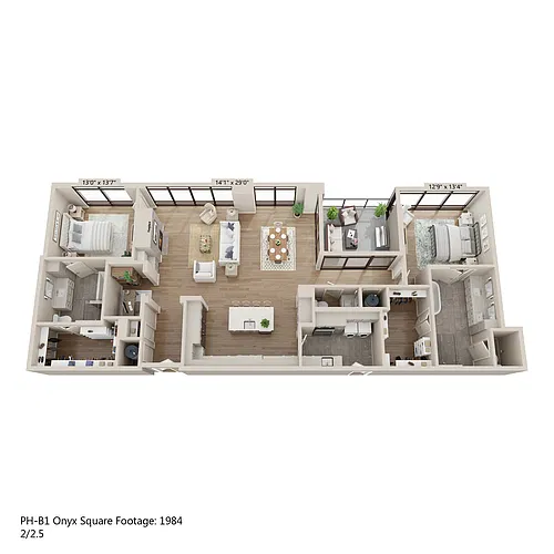 Floor plan PH-B1