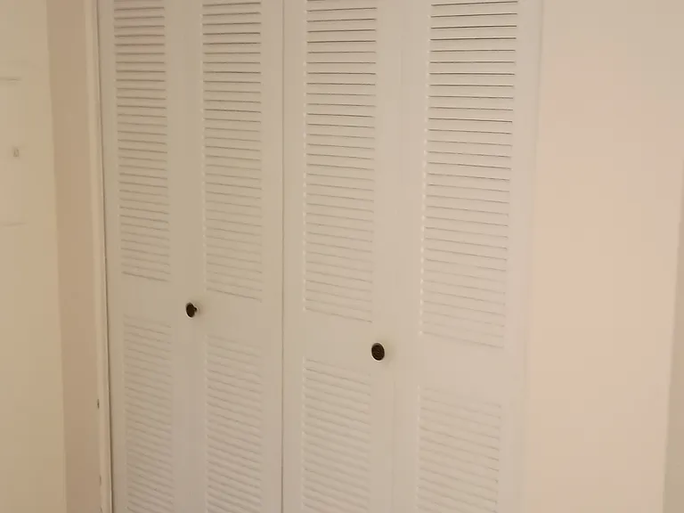 Large closet in bedroom.