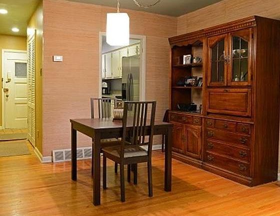 Front door, foyer, to dining room