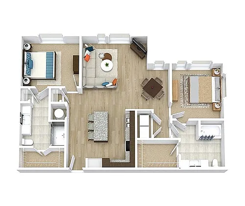 Floor plan 2x2J