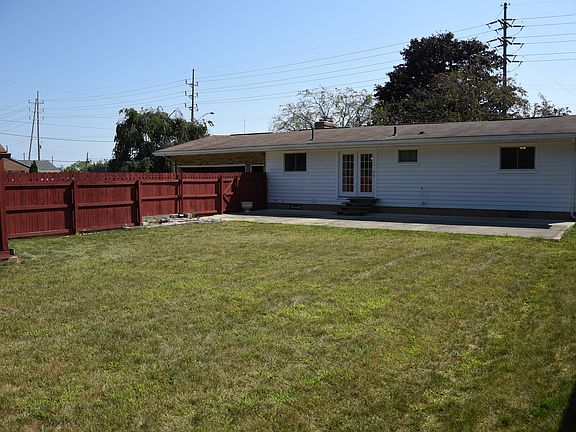 Inside privacy fence area