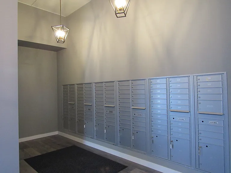 Mailboxes and package receiving at Lighthouse Lofts.