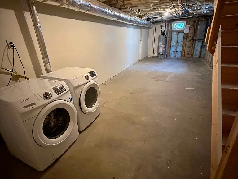 Full Unfinished Basement & Provided Washer & Dryer