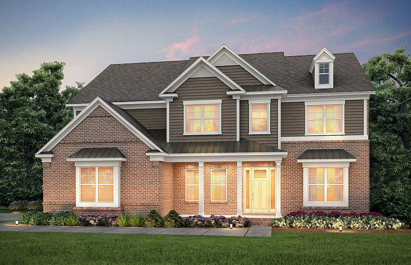 Townsend Exterior 2 features brick, siding and covered front porch