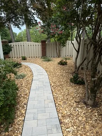 Newly landscaped backyard