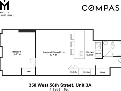 350 W 56th St APT 3A, New York, NY, 10019