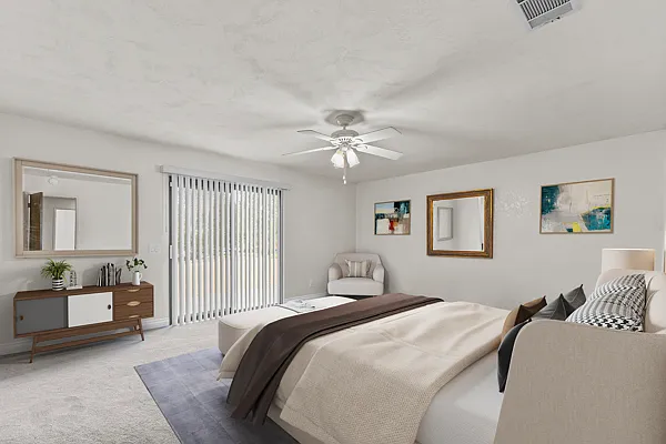 Master bedroom virtually staged
