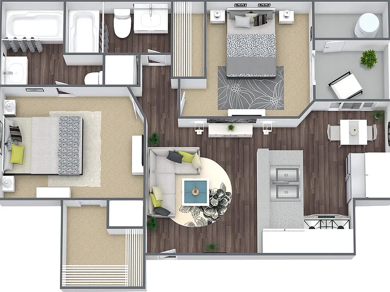 Two Bedroom, Two Bath Two Bedroom, Two Bath