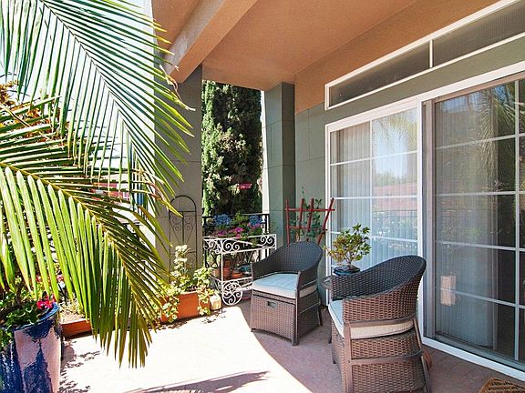 Large east facing patio