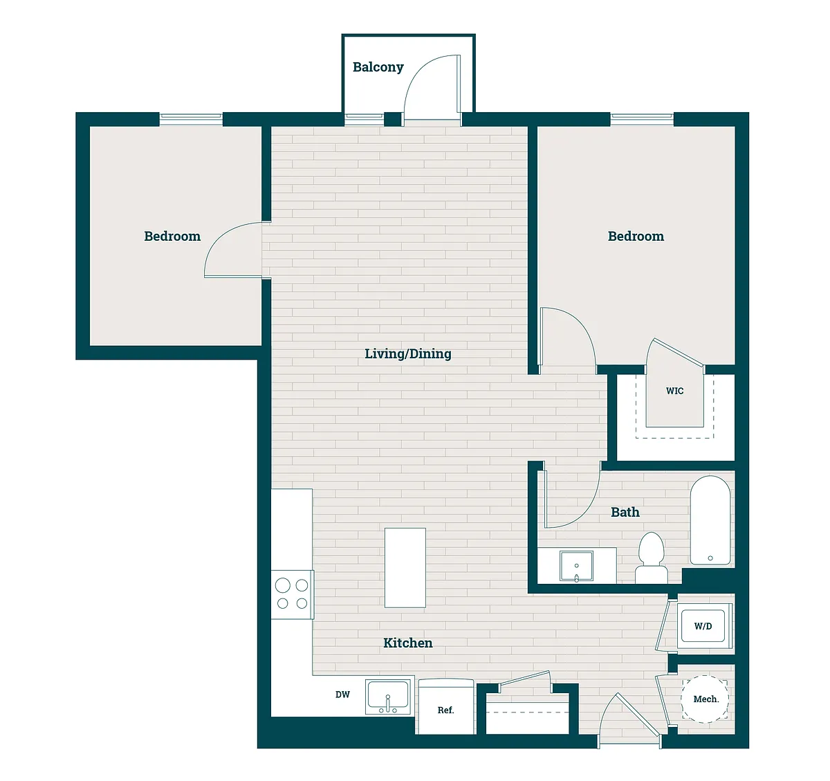 Floor plan 2BR-J05
