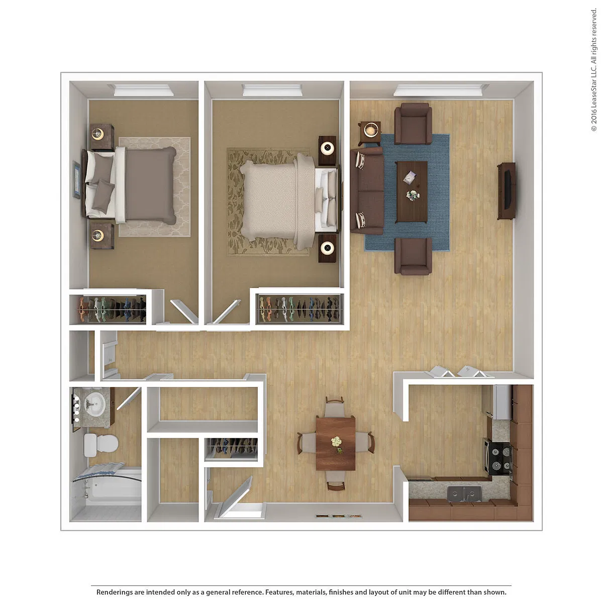 Floor plan B1 2 Bedroom