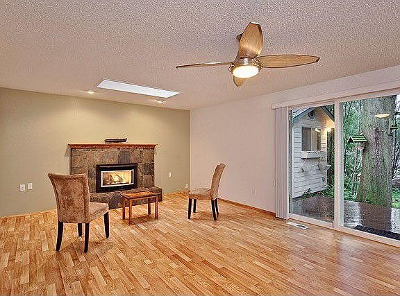 Sliders to the back yard deck off the family room. Watch and enjoy the beauty and wildlife.