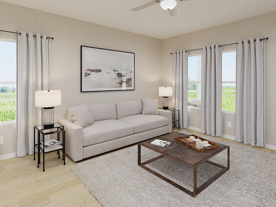 Kick your feet up after a long day in your cozy living space.