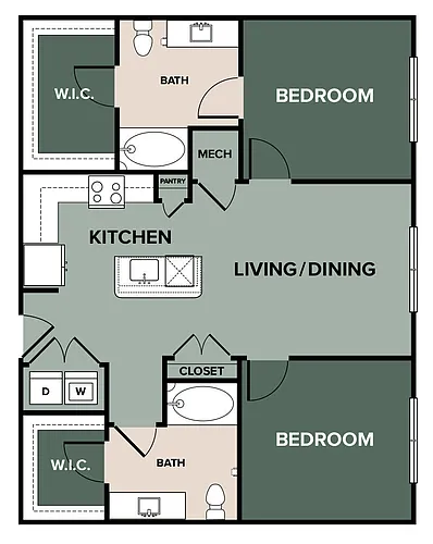 Floor plan B1-A (ADA)