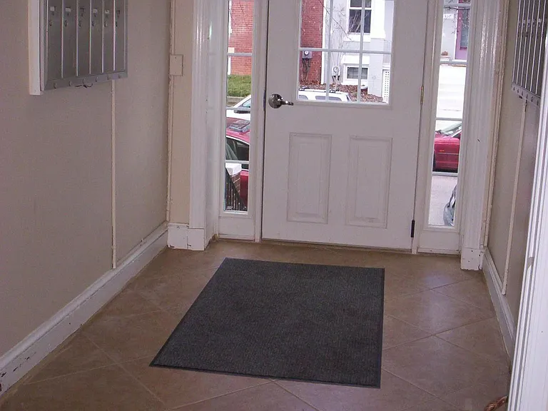 Entry foyer and mail boxes