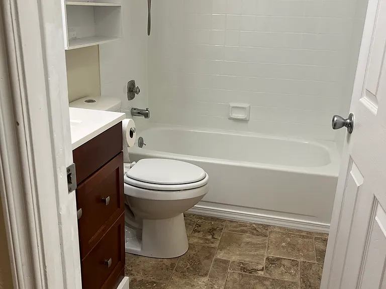 Shared hall bathroom