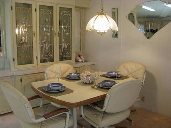 Dining room with built-in