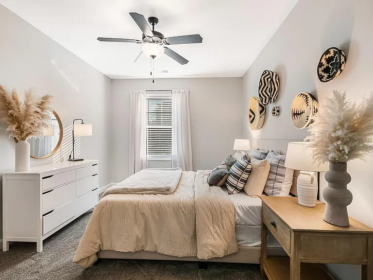 Bedrooms large enough to fit a king size bed in the NEW two bedroom apartments at Legacy at Baldwin Ridge in Burlington, NC